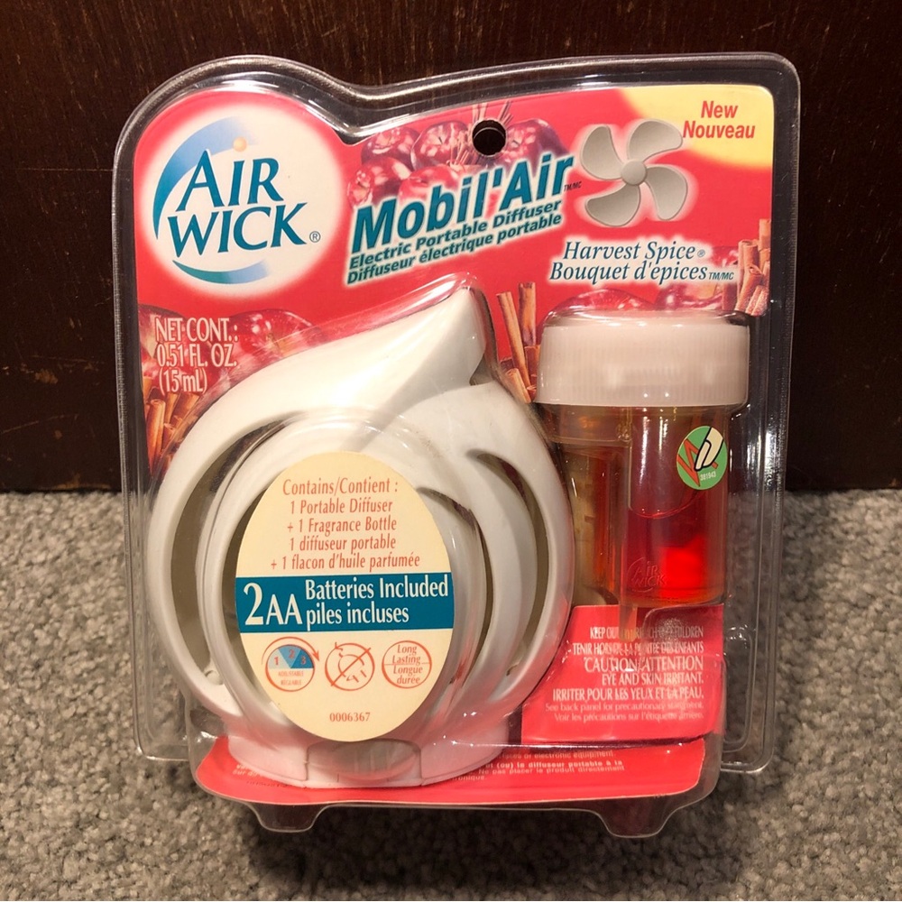 Air Wick Mobil’ Air Electric Portable Diffuser HARVEST SPICE, 0.51oz